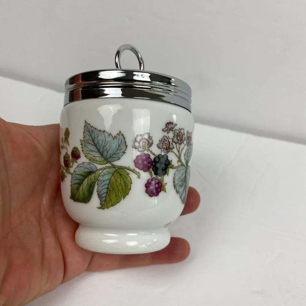 Royal Worcester porcelain egg coddler or container with lid